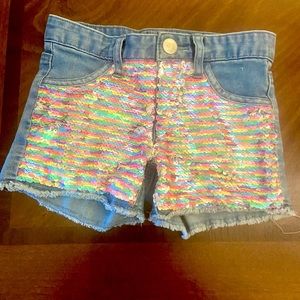 Sequined justice shorts size 7